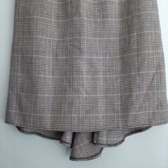 HARVE BENARD 100% Wool Glen Check Plaid Midi Skirt Sz 10 - Picture 3 of 10